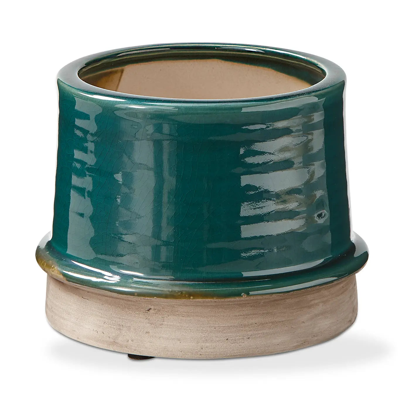 Green Stonewear Planter