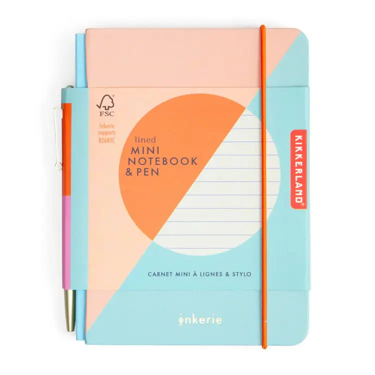 Lined Mini Notebook & Pen