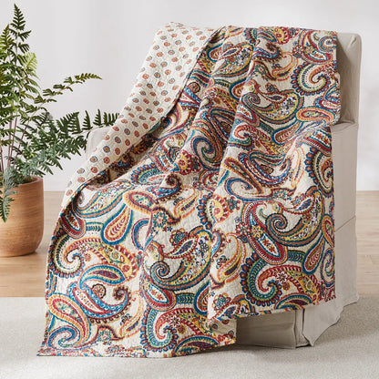 Alyssa Paisley Quilted Throw