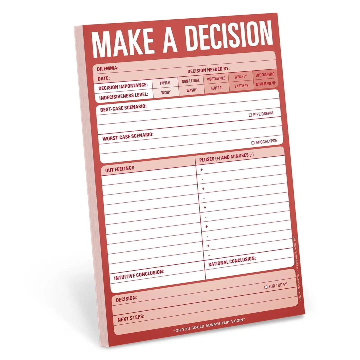 Make A Decsion Notepad