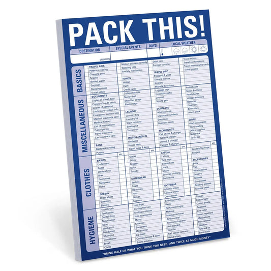 Pack This Notepad