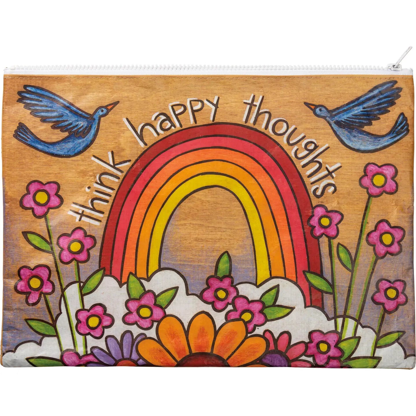 Think Happy Thoughts Zipper Pouch