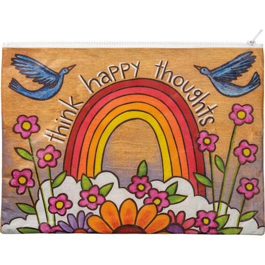 Think Happy Thoughts Zipper Pouch