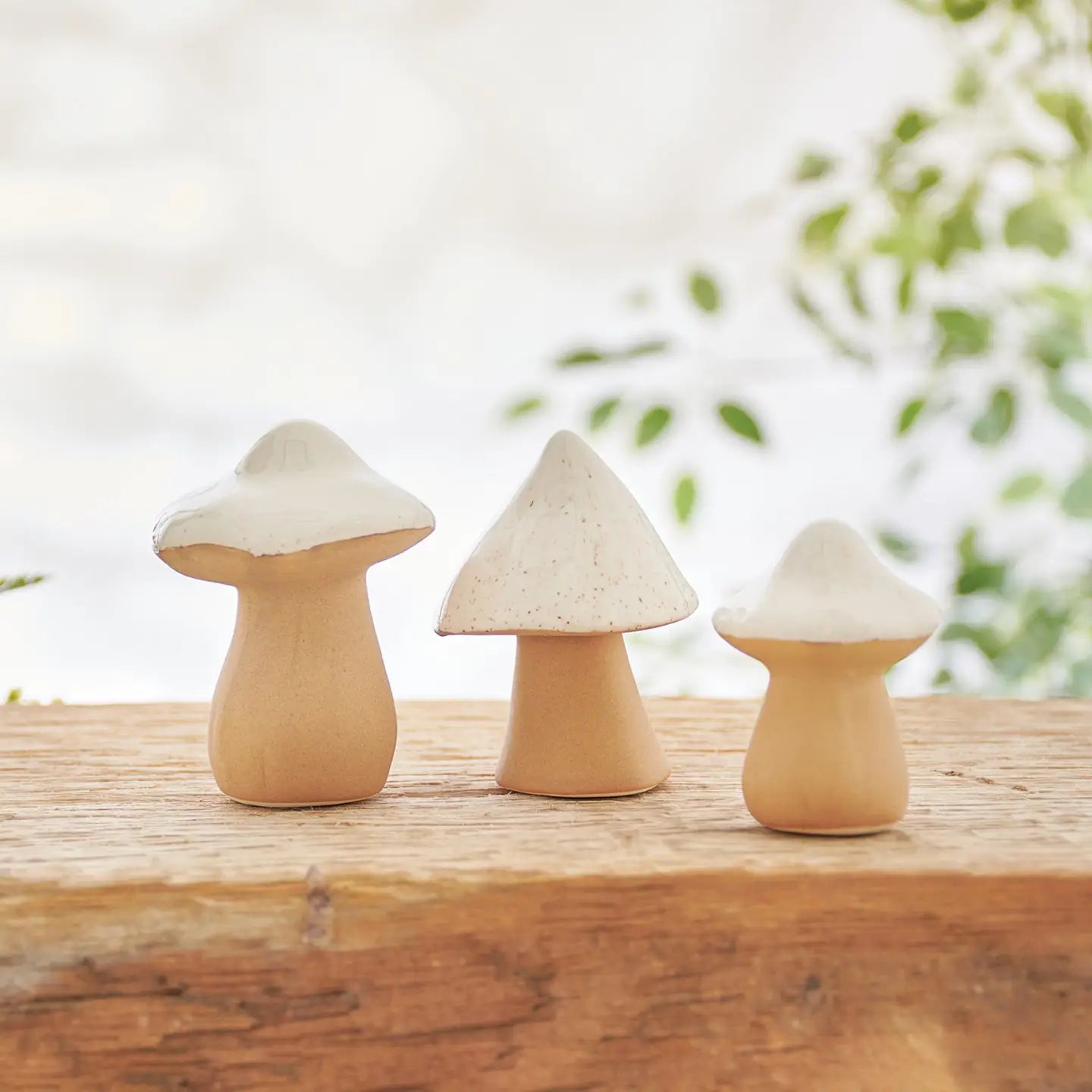 Cone Mushroom Figurine Set of 3