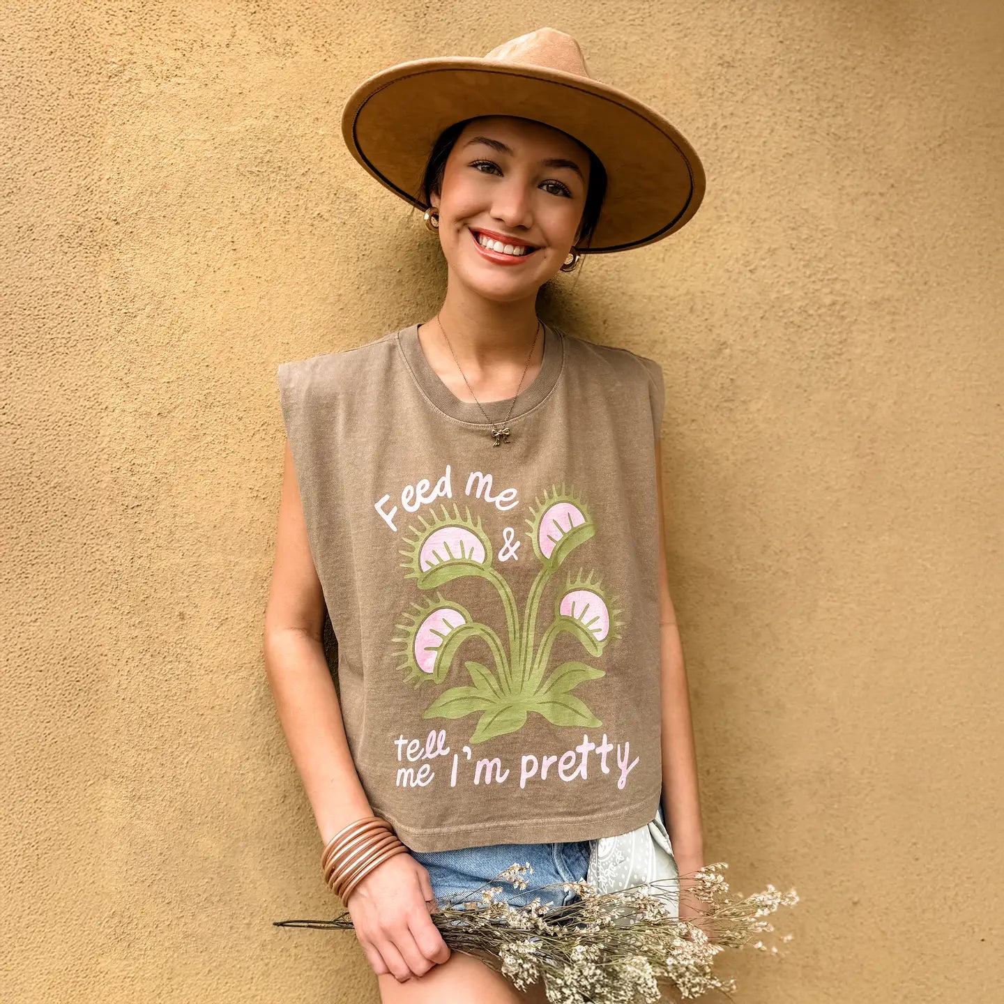 Feed Me Brown Tee