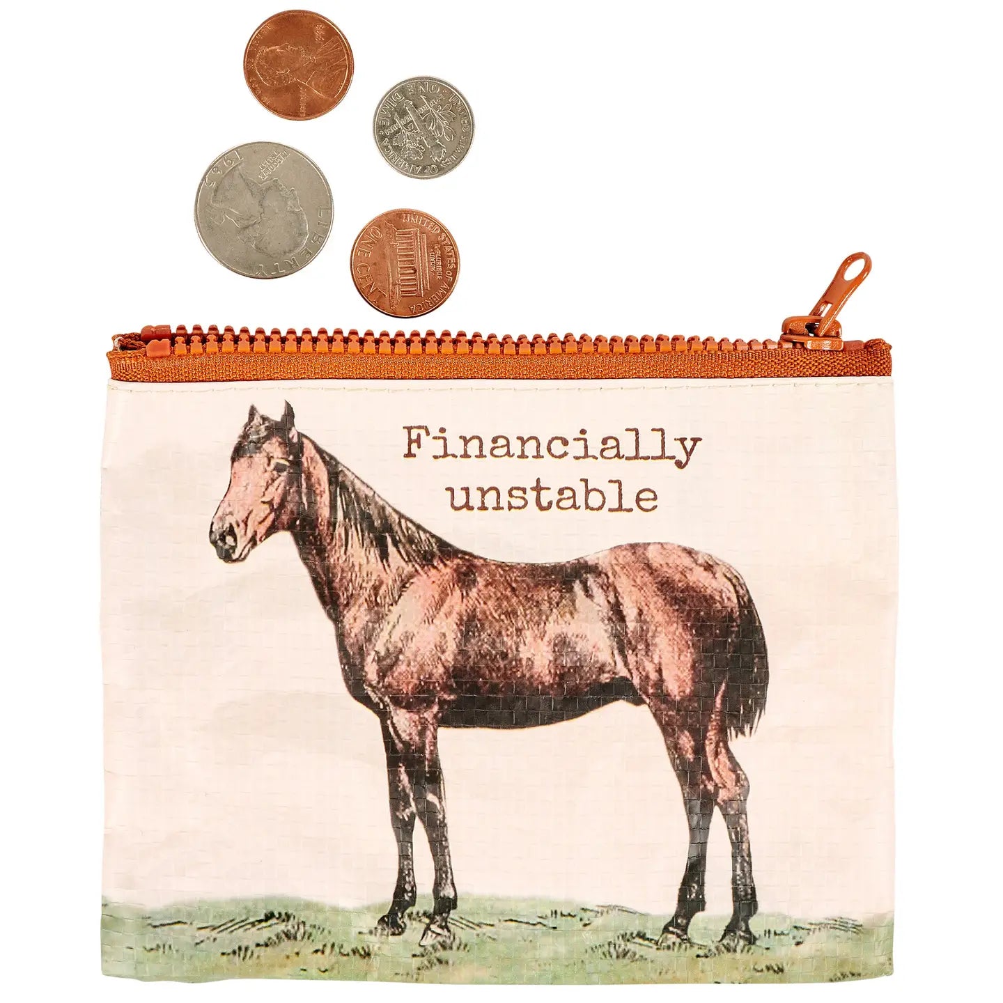 Financially Unstable Horse Zipper Wallet