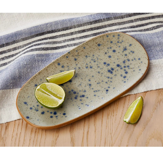 Blue Speckle Platter